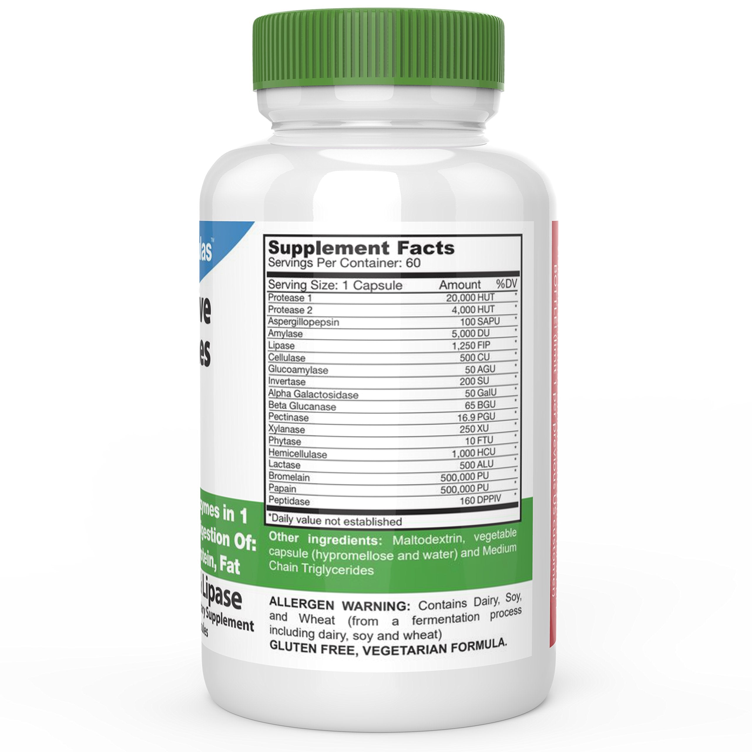 DrFormulas daily Enzyme Capsules showing vegetarian label