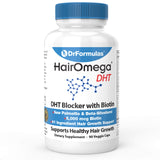 DrFormulas HairOmega DHT Blocker 5000mcg Biotin supplement front view