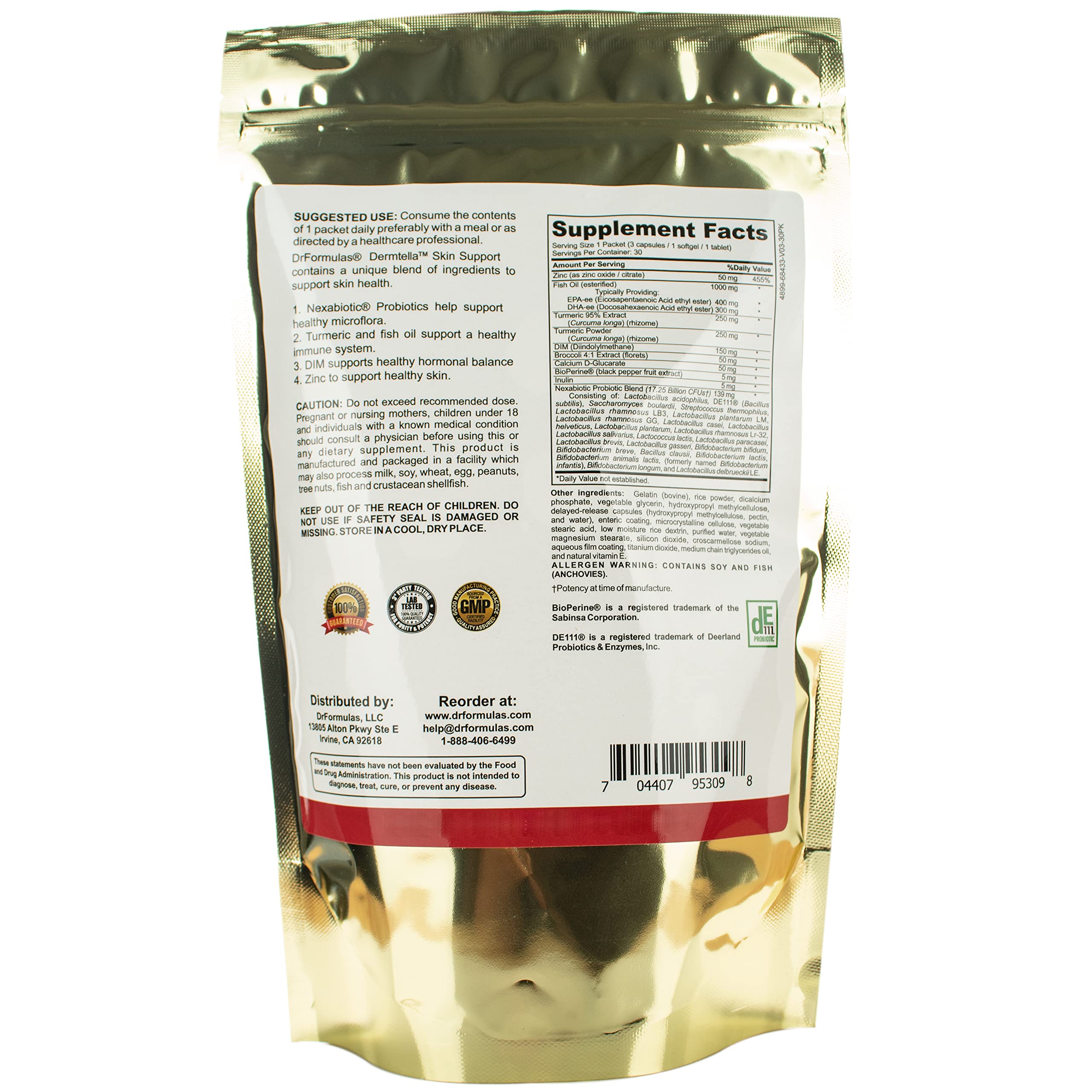 DrFormulas Nexabiotic Probiotics 148g side view with capsules