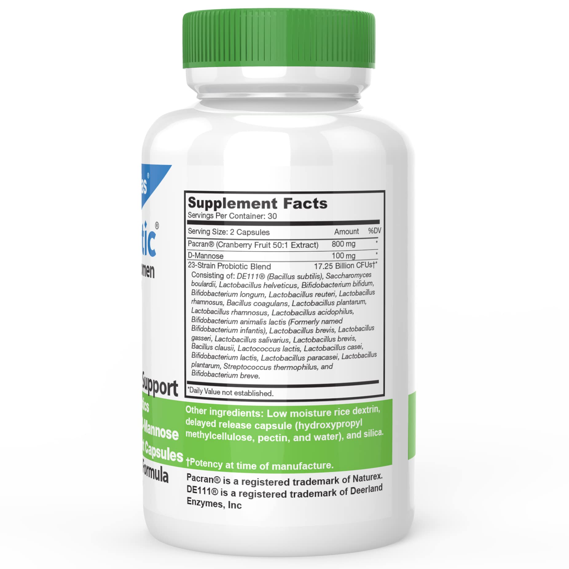 DrFormulas Nexabiotic Probiotics for Women supplement facts