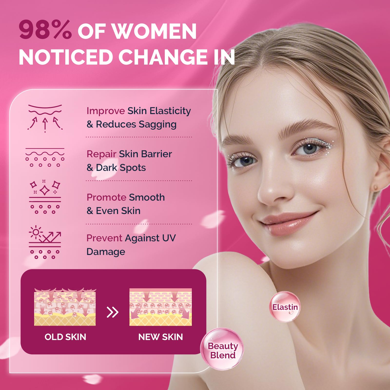 DRFOSTER Beauty Collagen Peptides Powder 220g in a glass of water
