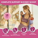 DRFOSTER Beauty Collagen Peptides Powder 220g with a spoonful of powder