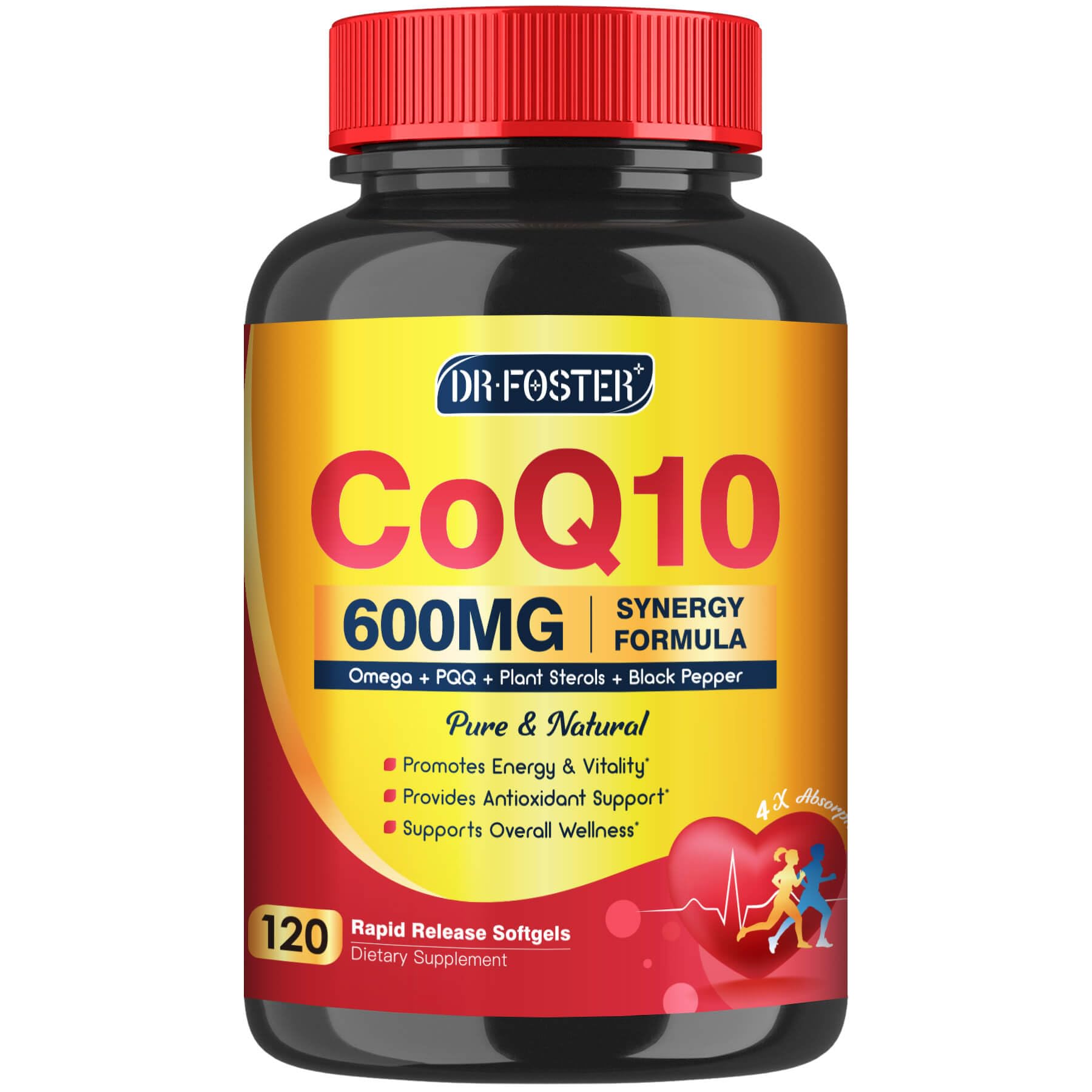 DRFOSTER CoQ10 600mg with PQQ softgels front view