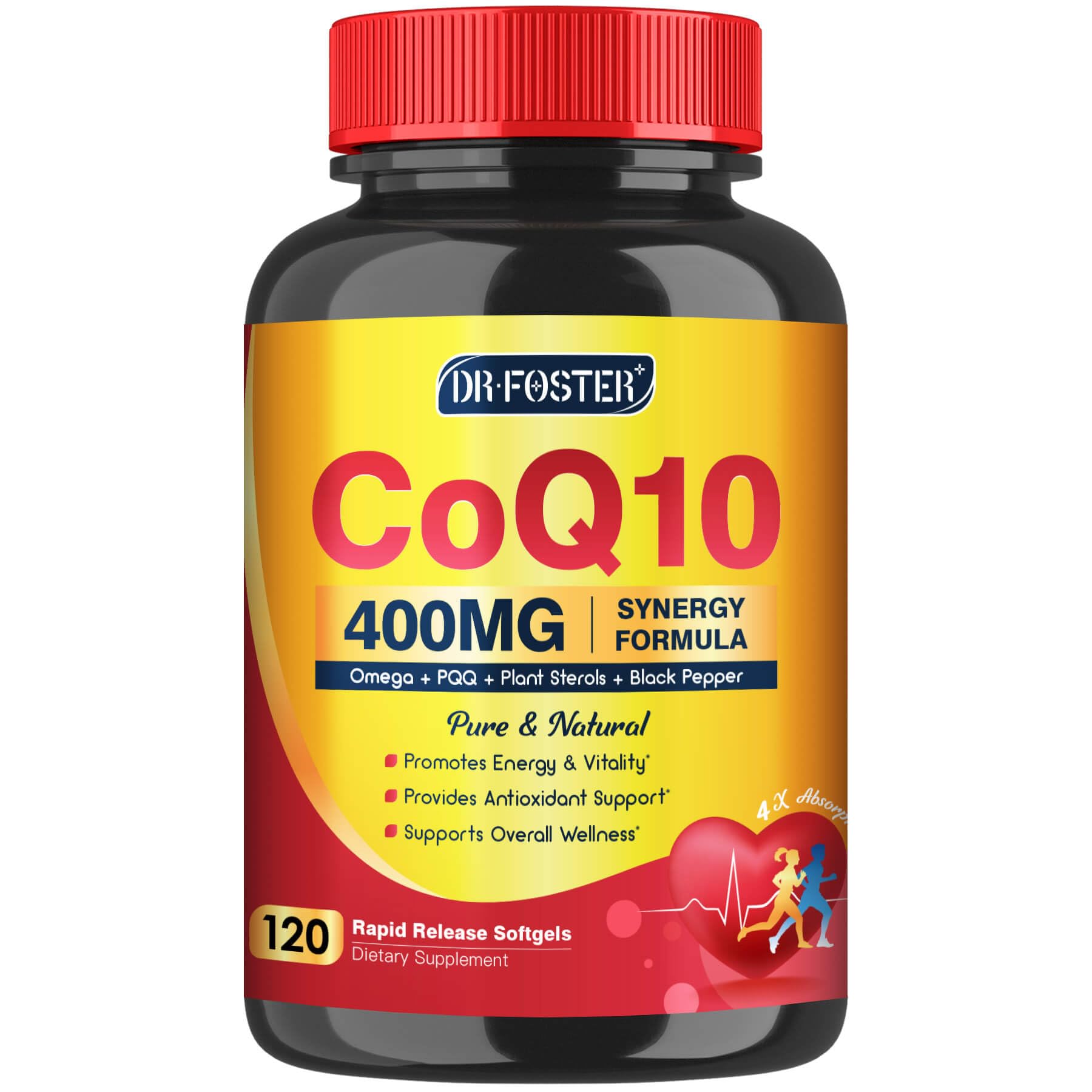 DRFOSTER CoQ10 + PQQ Softgels 400mg front view