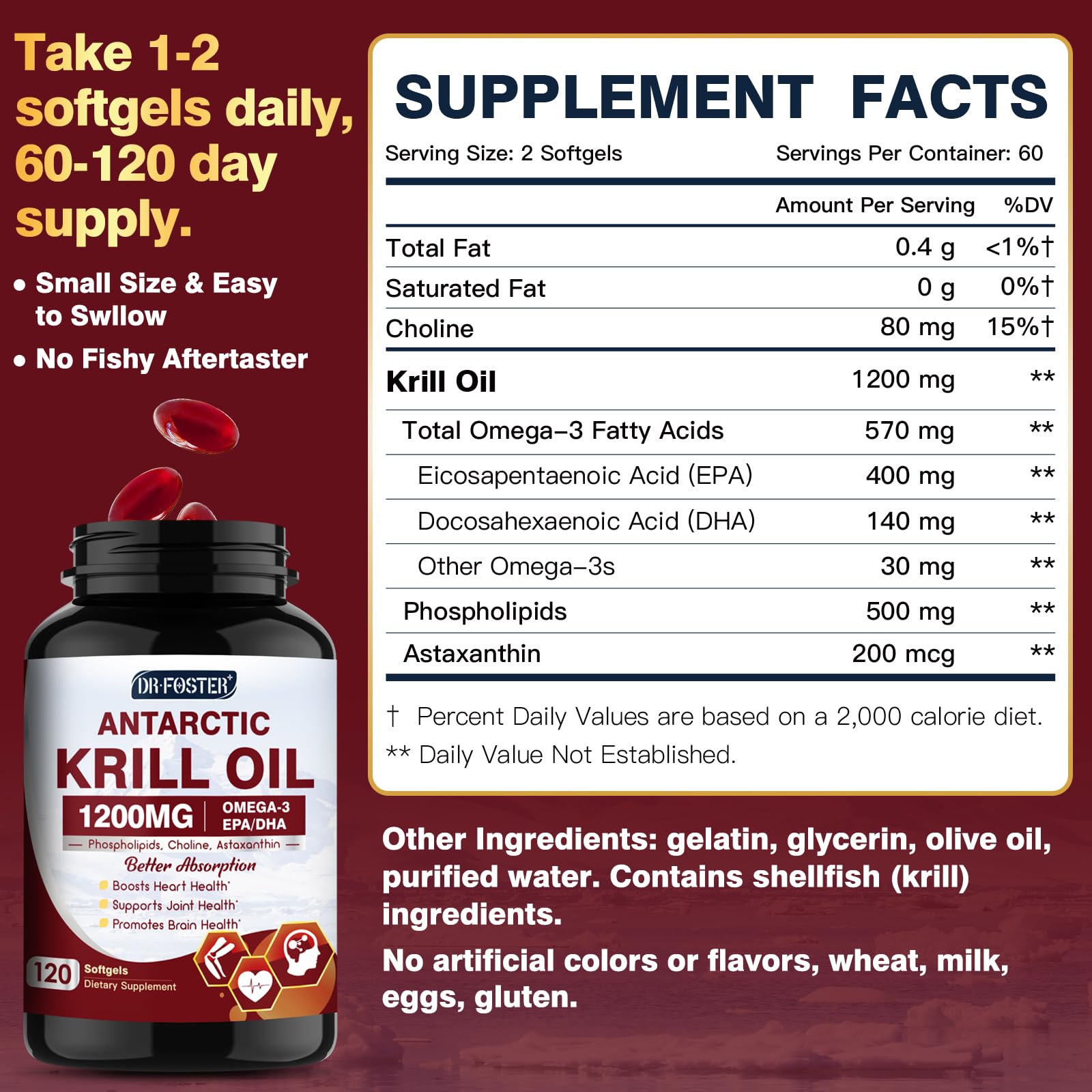 DRFOSTER Krill Oil Supplements 1200 mg lifestyle scene