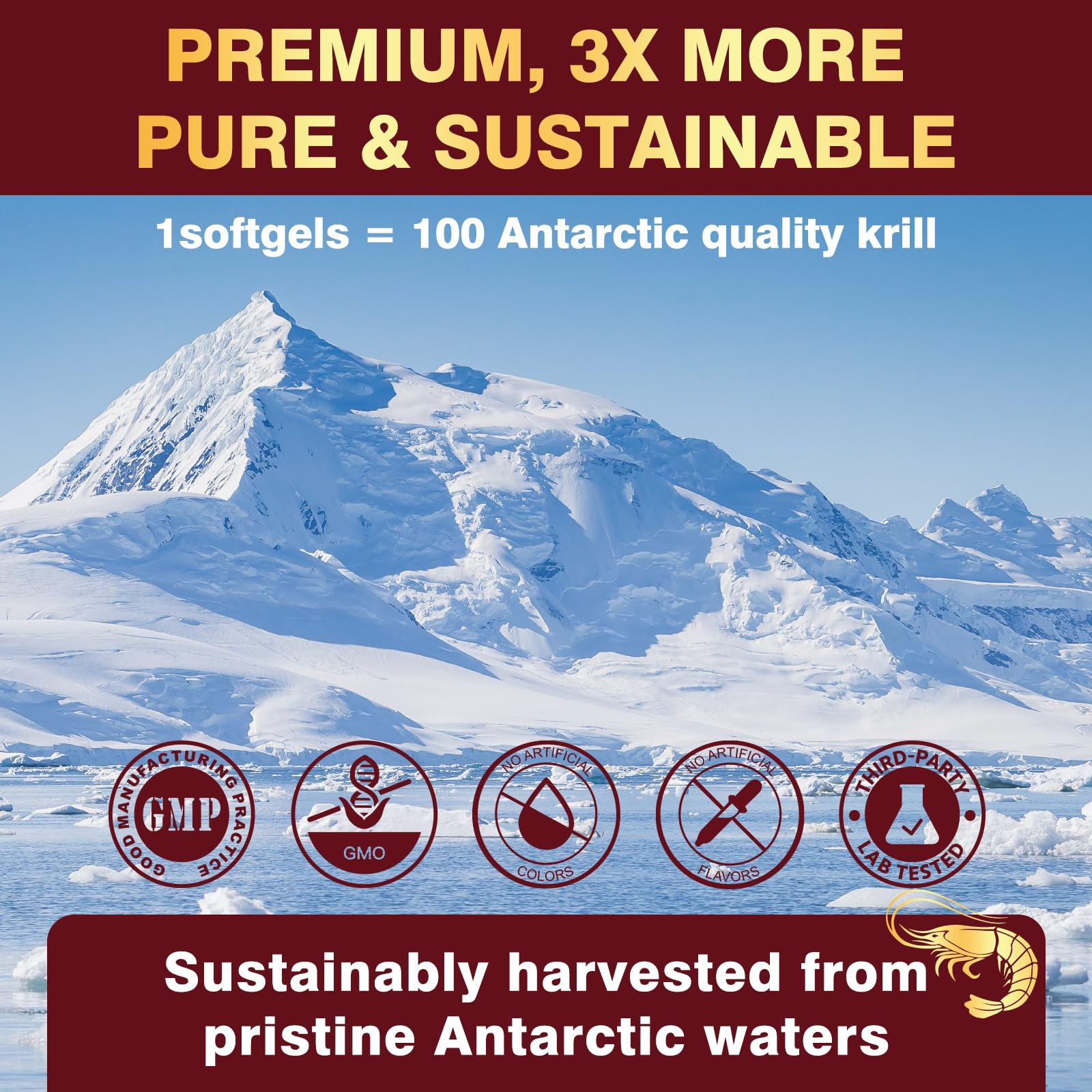 DRFOSTER Krill Oil Supplements 1200 mg nutritional information