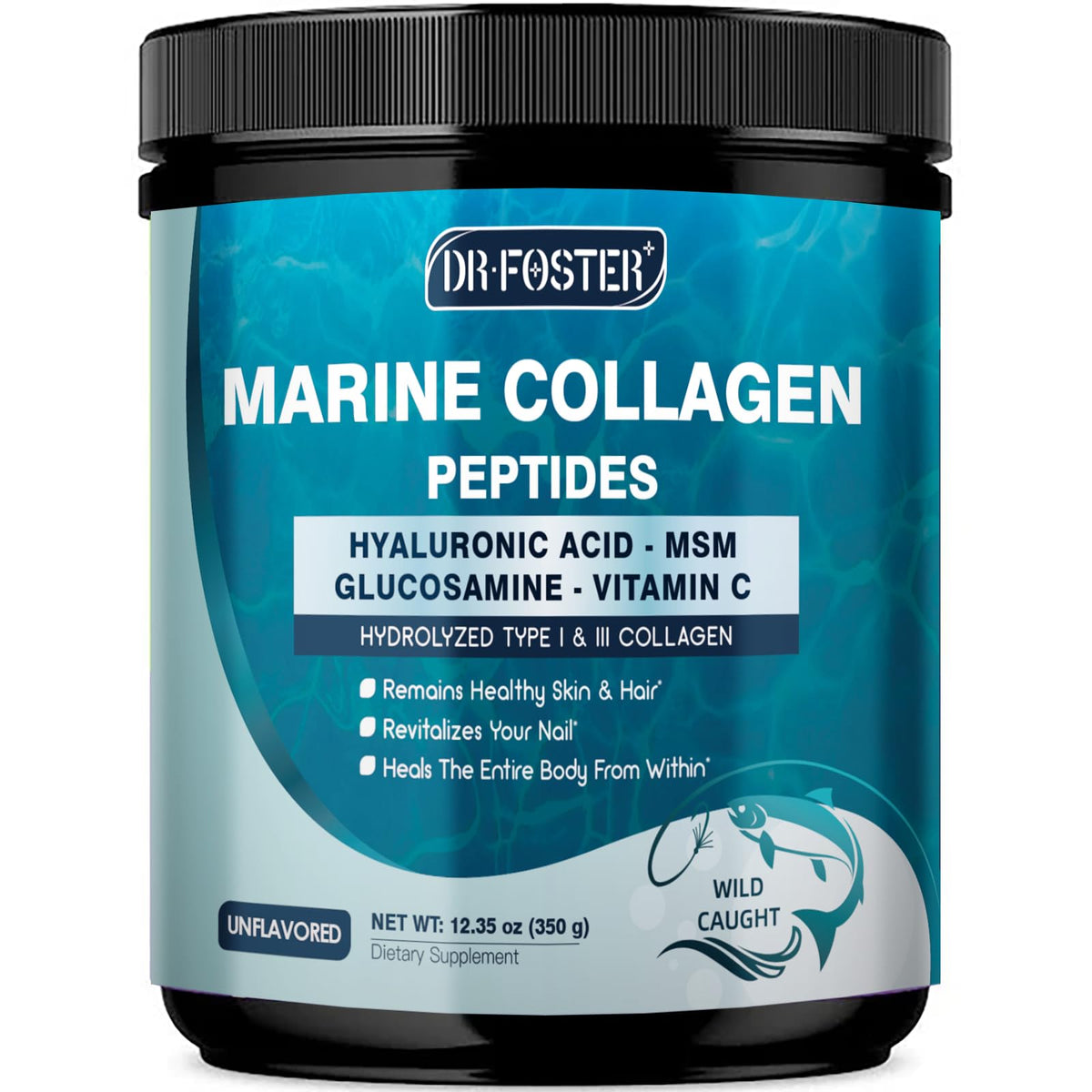 DRFOSTER Marine Collagen Peptides Powder 350g front view
