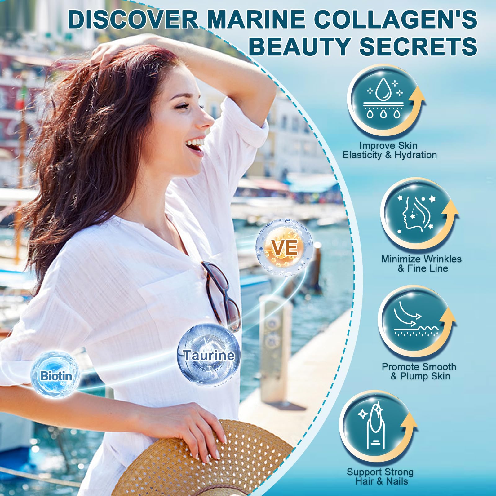 DRFOSTER Marine Collagen Peptides Powder 350g mixed in smoothie