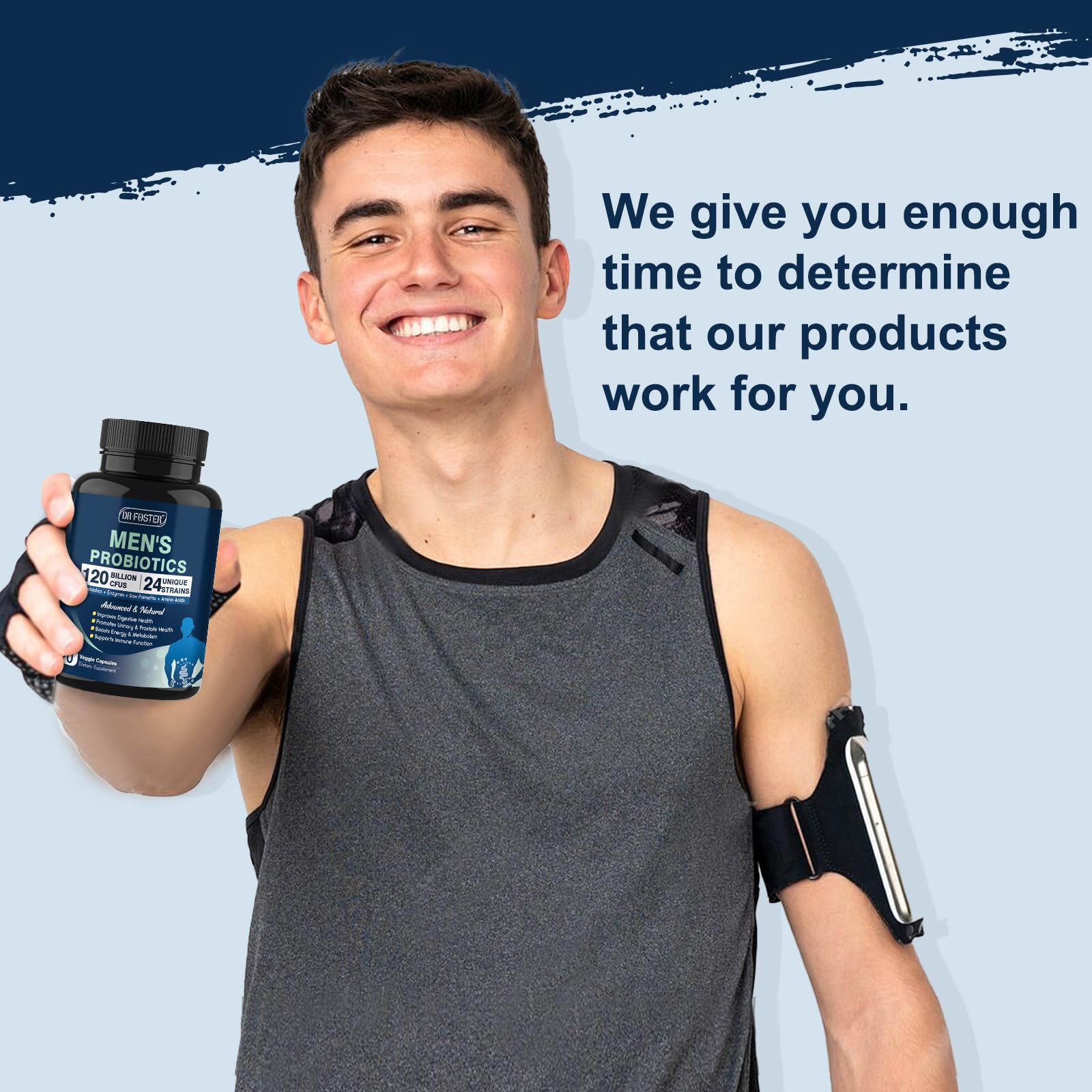 DRFOSTER Men's Probiotics 120 Billion CFUs lifestyle scene