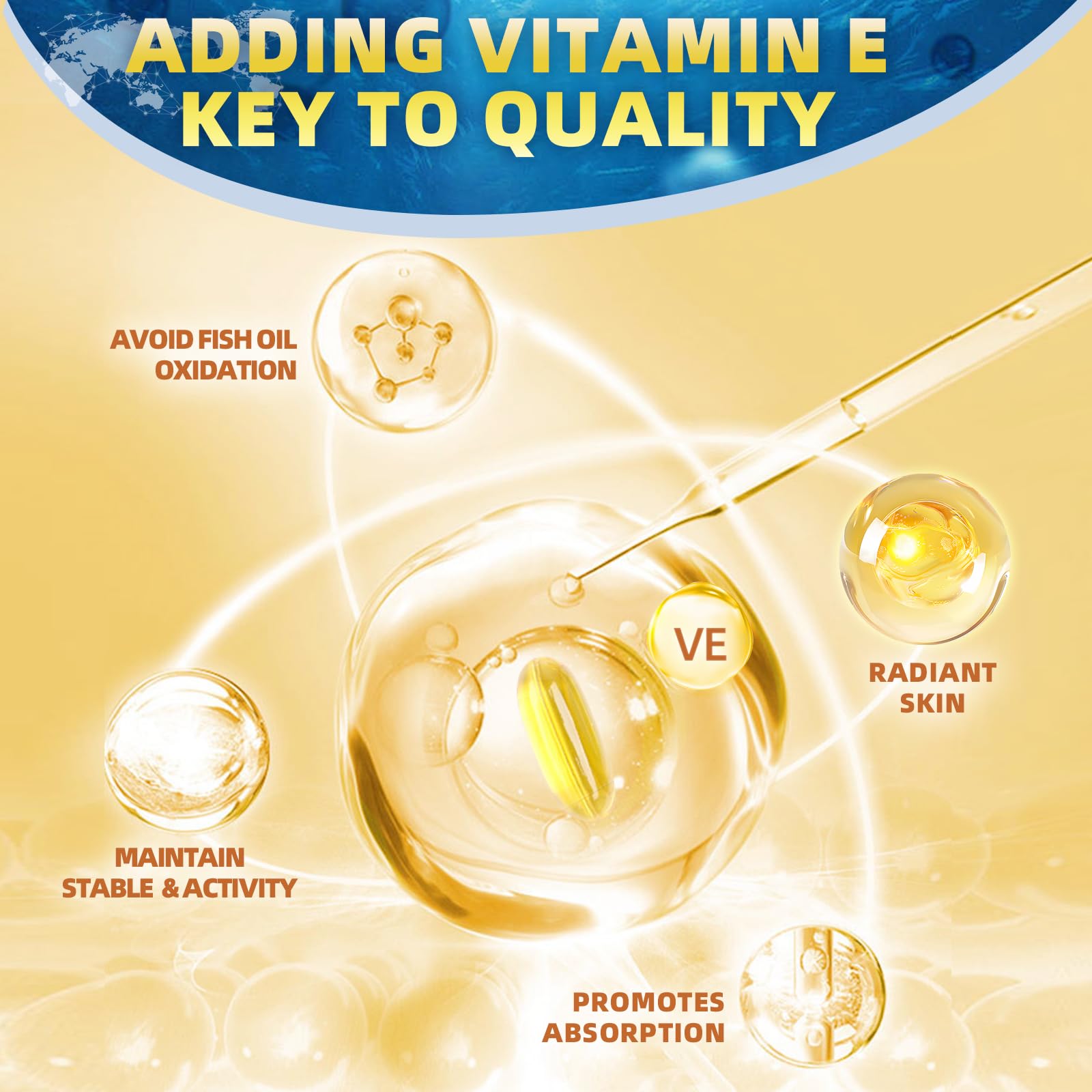 DRFOSTER Omega 3-6-9 Fish Oil Supplement bottle with measuring spoon