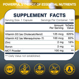 DRFOSTER Vitamin D3 & K2 Combination 125mcg + 100mcg capsule bottle side view