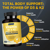 DRFOSTER Vitamin D3 & K2 Combination capsule bottle with a measuring spoon