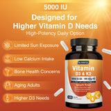 DRFOSTER Vitamin D3 K2 E Supplement 5000 IU packaging