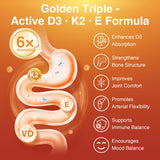 DRFOSTER Vitamin D3 K2 E Supplement 5000 IU side view of capsule