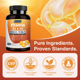 DRFOSTER Vitamin D3 K2 E Supplement 5000 IU with other supplements
