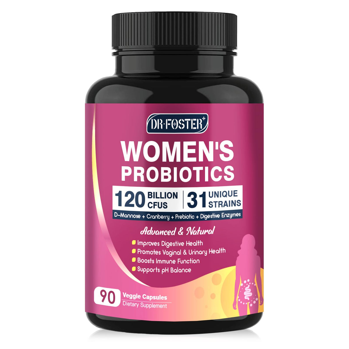 DRFOSTER Women’s Probiotics 90 capsules front view