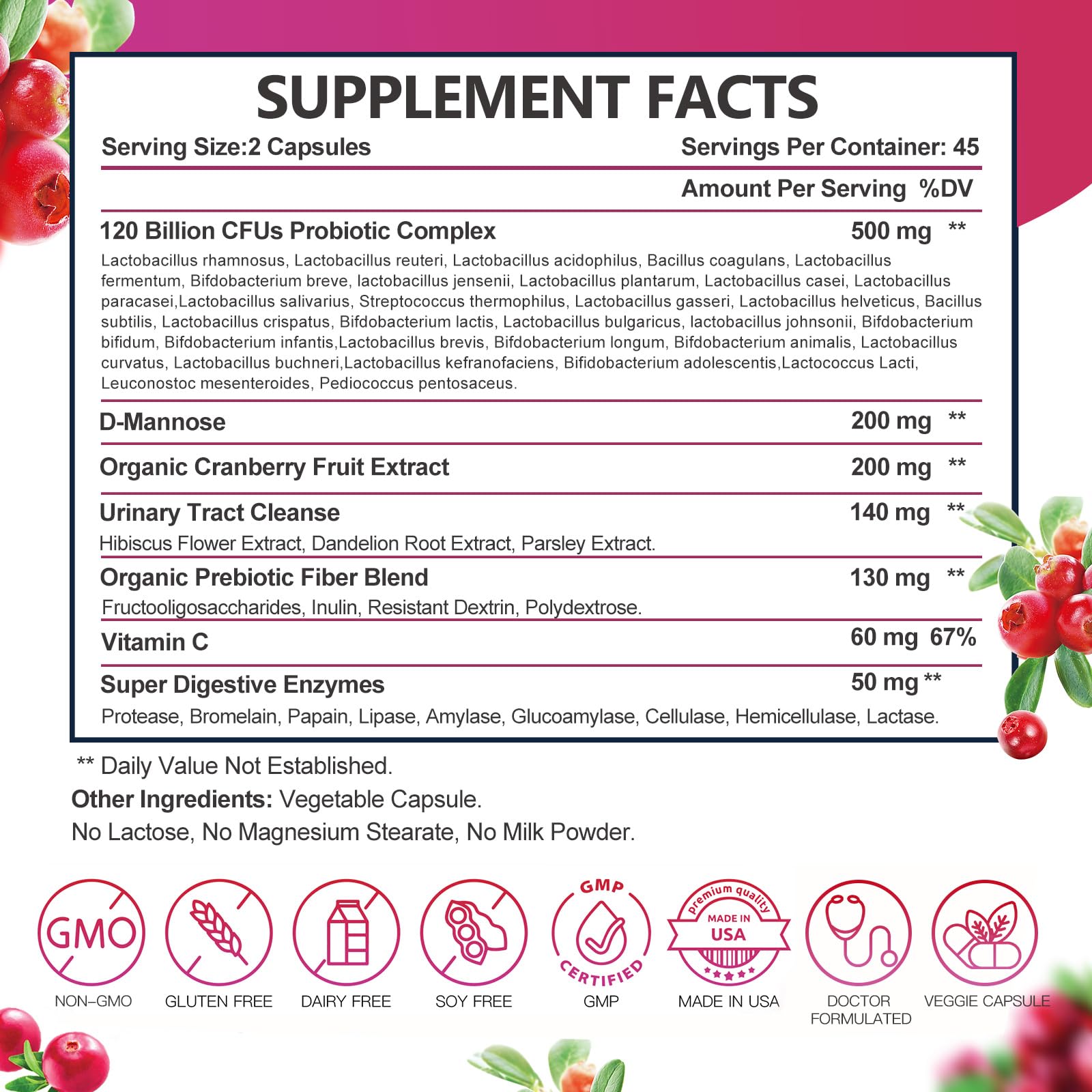 DRFOSTER Women’s Probiotics capsules in a hand