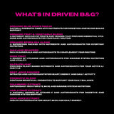 Driven Nutrition Berries & Greens 240g mixed in a smoothie