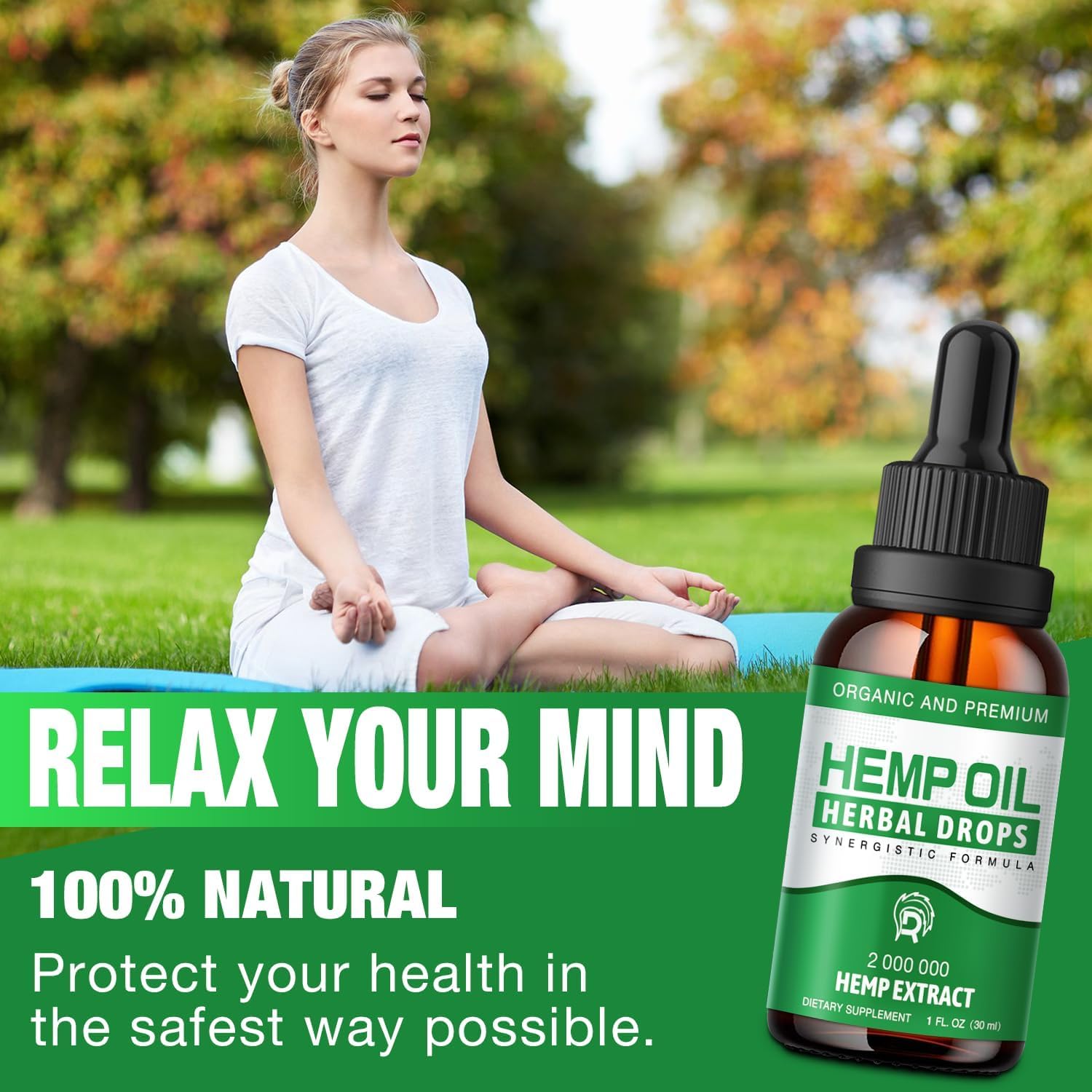 Drloton Organic Hemp Oil 168g with measuring spoon for dosage