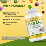 DrNatura Paranil Milk Thistle Supplement back view with ingredient list