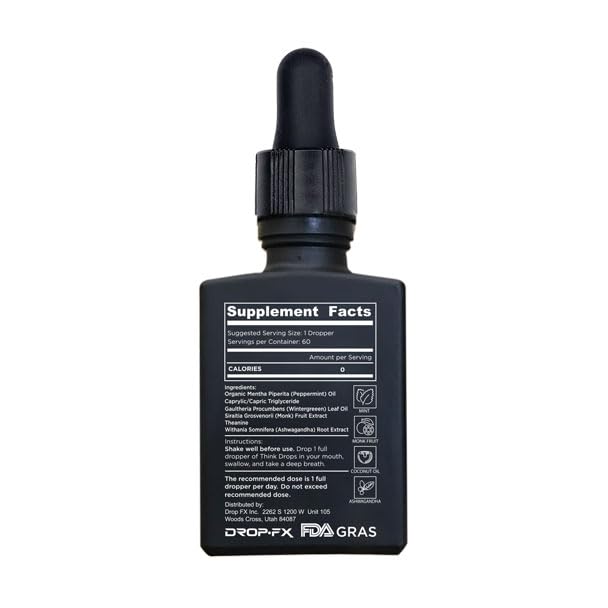 DROP FX Ashwagandha Liquid Drops bottle side view
