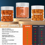Droppels Iron Gummies 200g side view showing packaging details