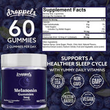 Droppels Melatonin Gummies 5mg displayed with chamomile flowers