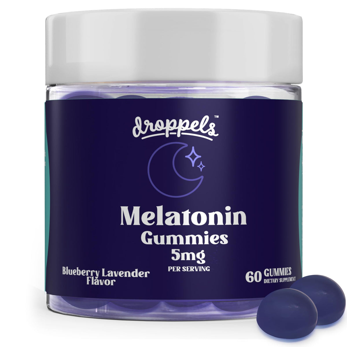 Droppels Melatonin Gummies 5mg front view packaging