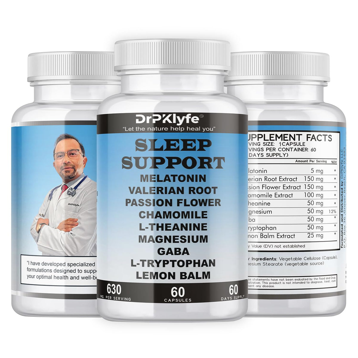 DrPKLyfe Sleep Aid Capsules bottle front view