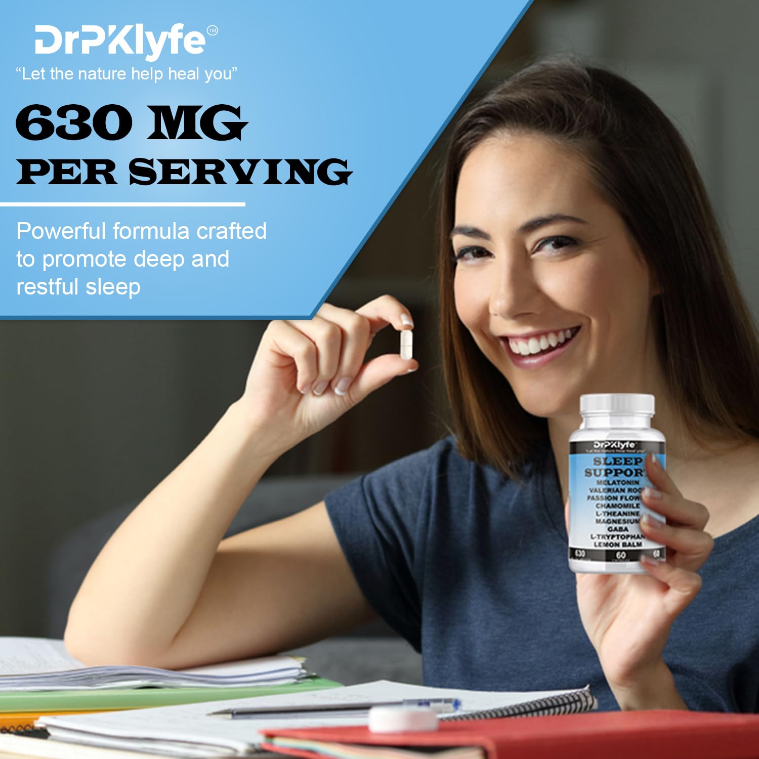 DrPKLyfe Sleep Aid Capsules showing capsule size