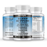 DrPKLyfe Sleep Aid Capsules with a calming background