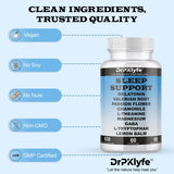 DrPKLyfe Sleep Aid Capsules with a glass of water