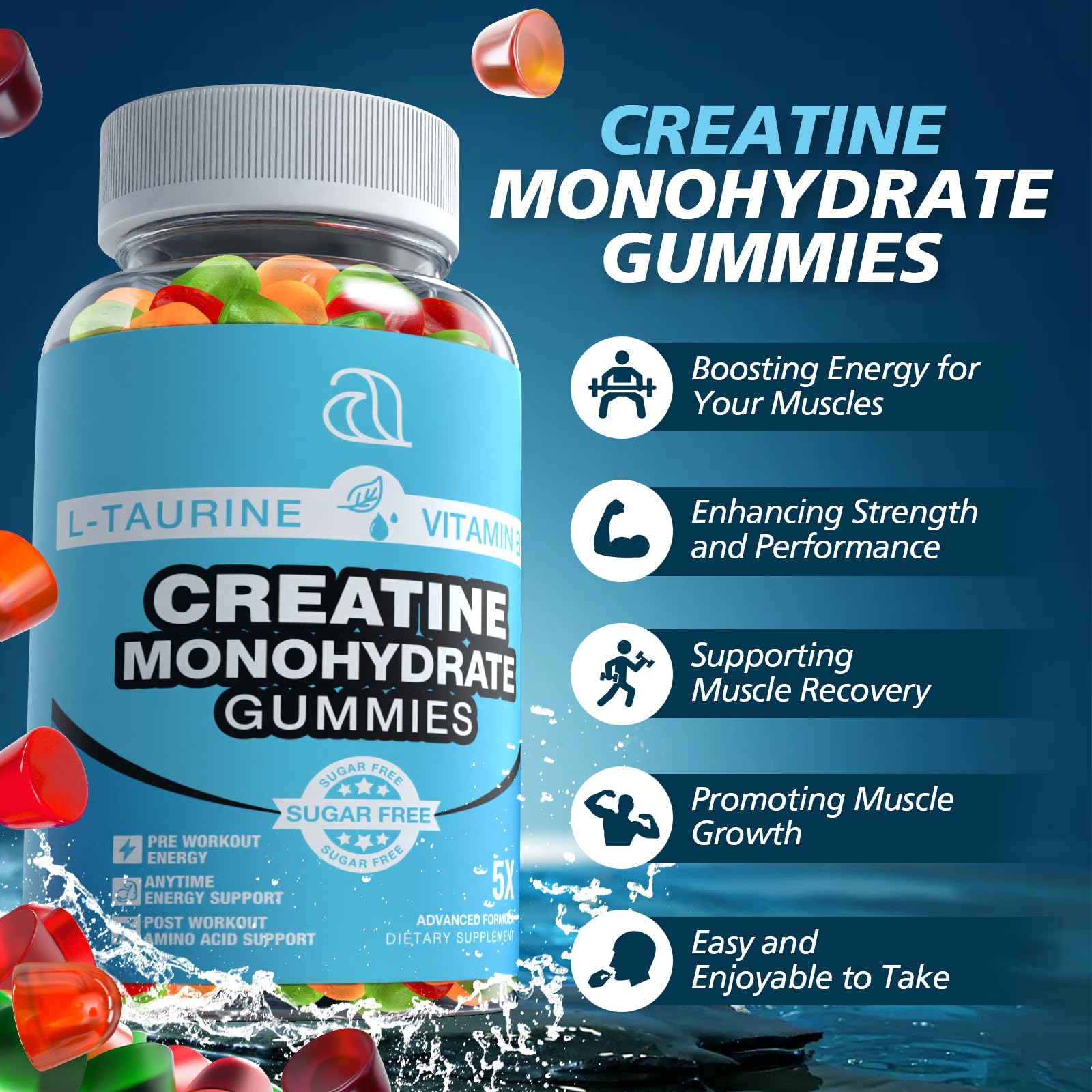 DRZIHOOCH Creatine Gummies packaging side view