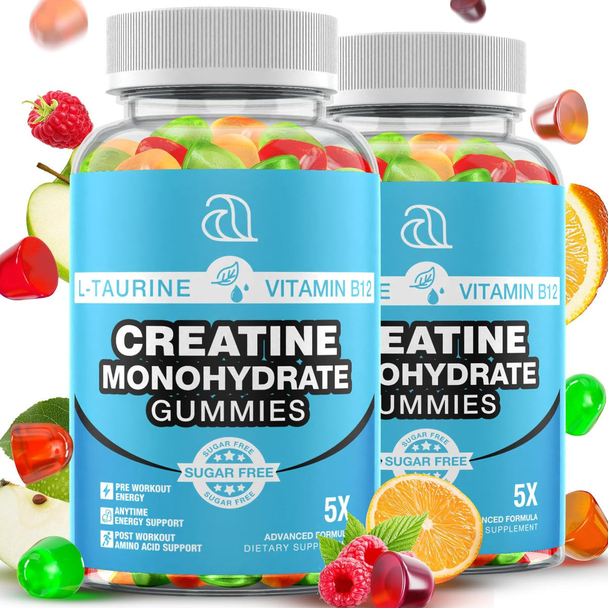 DRZIHOOCH Creatine Monohydrate Gummies front view, 60 count