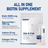 DSDD Biotin Supplement 1000mg Collagen Peptides side view