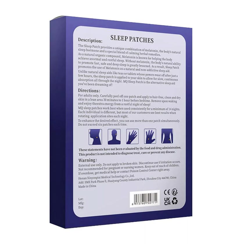 DUKE & PERRY Deep Sleep Patches product details on packaging