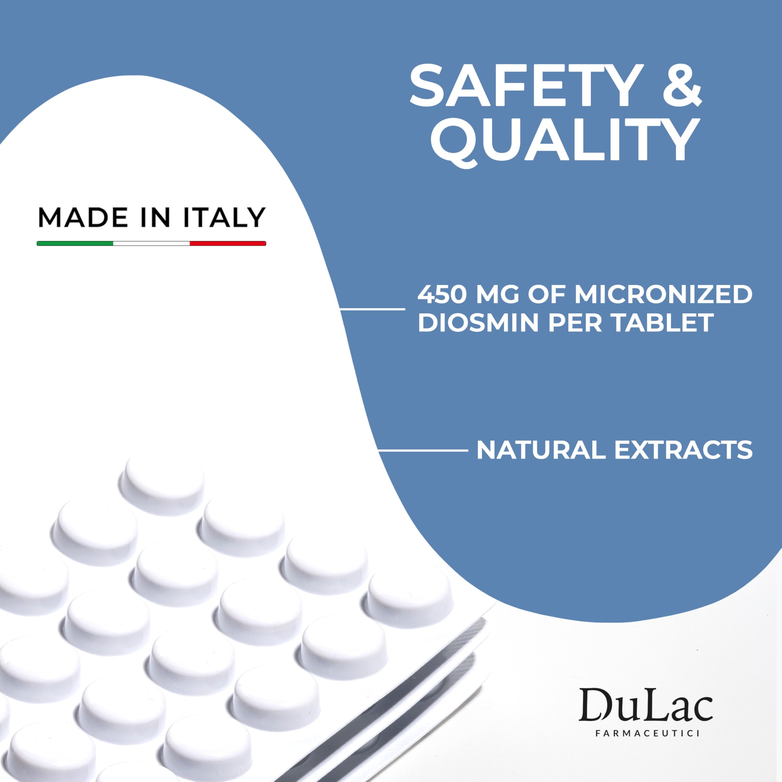 DULÀC Diosmin 500 ingredients list on packaging