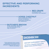 DULÀC Diosmin 500 supplement bottle side view