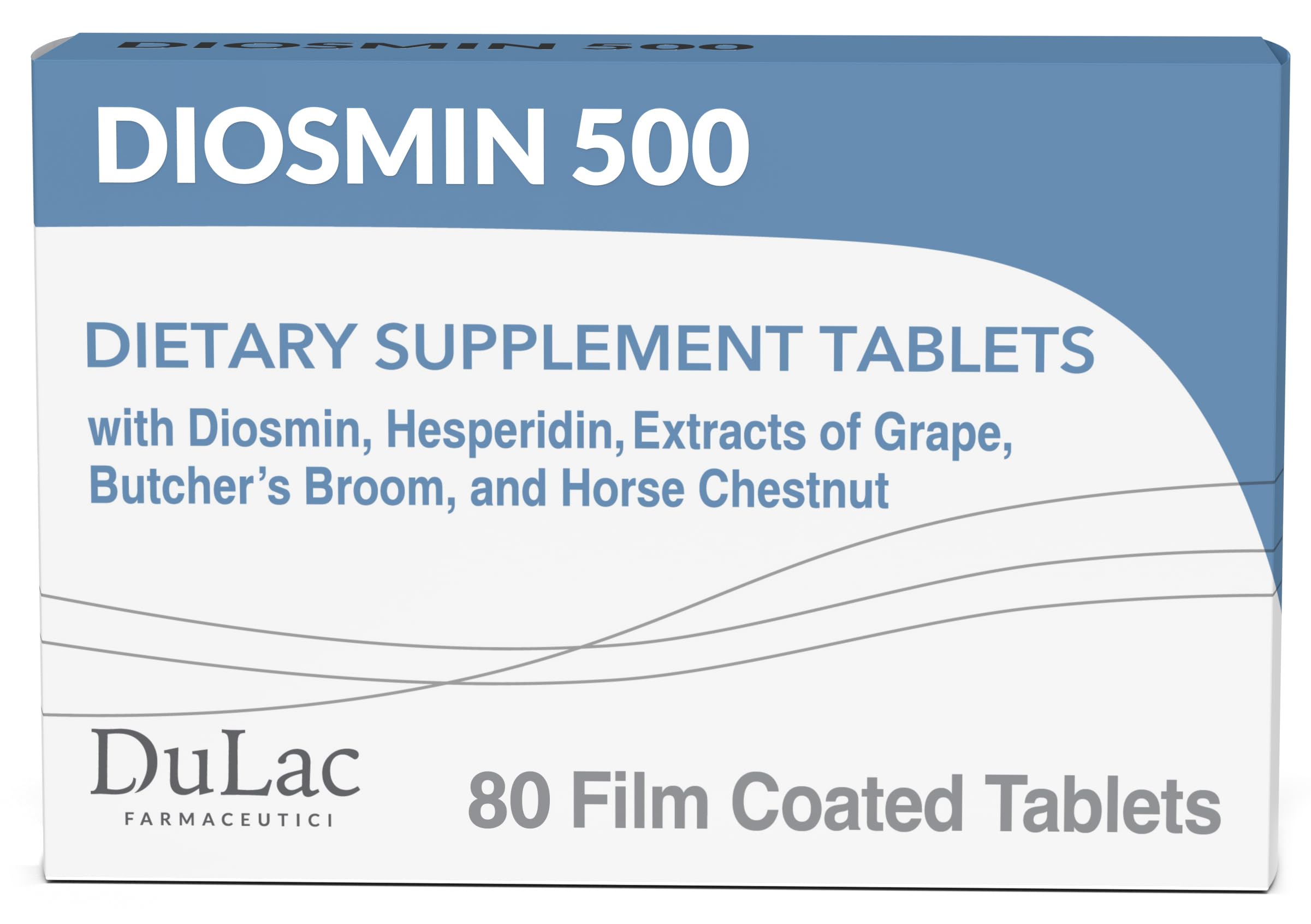 DULÀC Diosmin 500 supplement front view with packaging