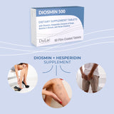 DULÀC Diosmin 500 tablets close-up showing dosage