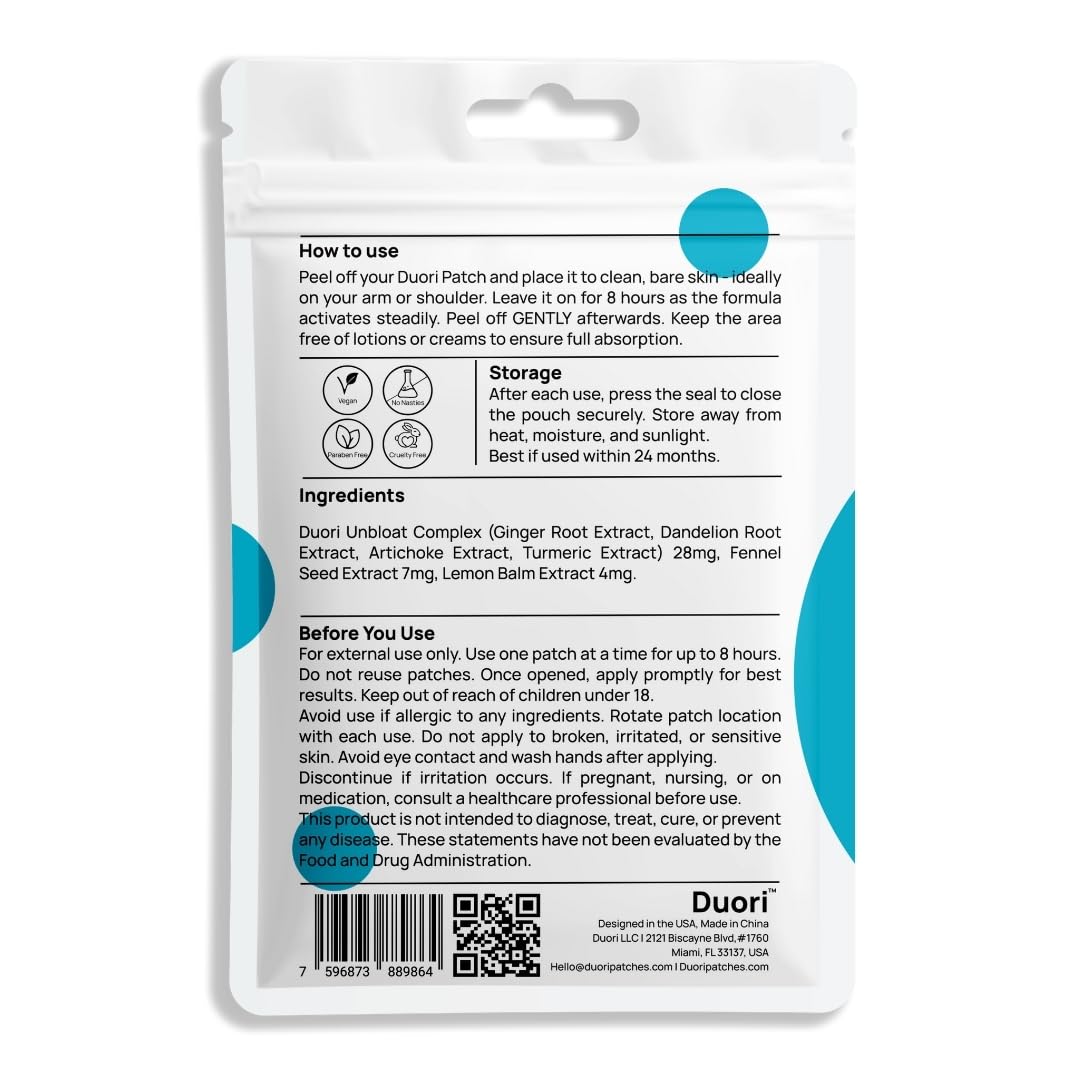 DUORI daily Comfort Patch ingredients list