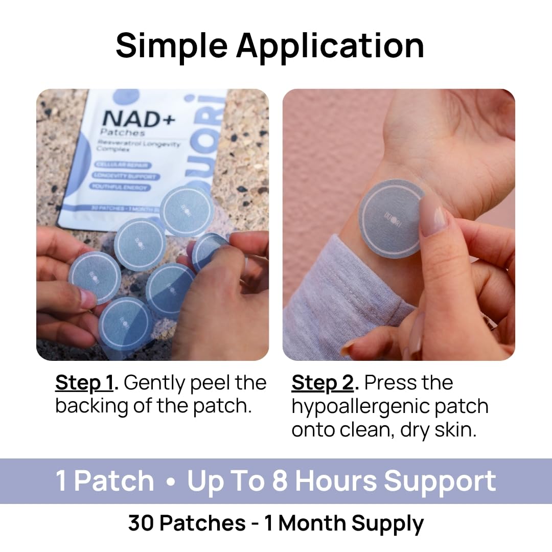 DUORI Resveratrol Patch with background of natural elements