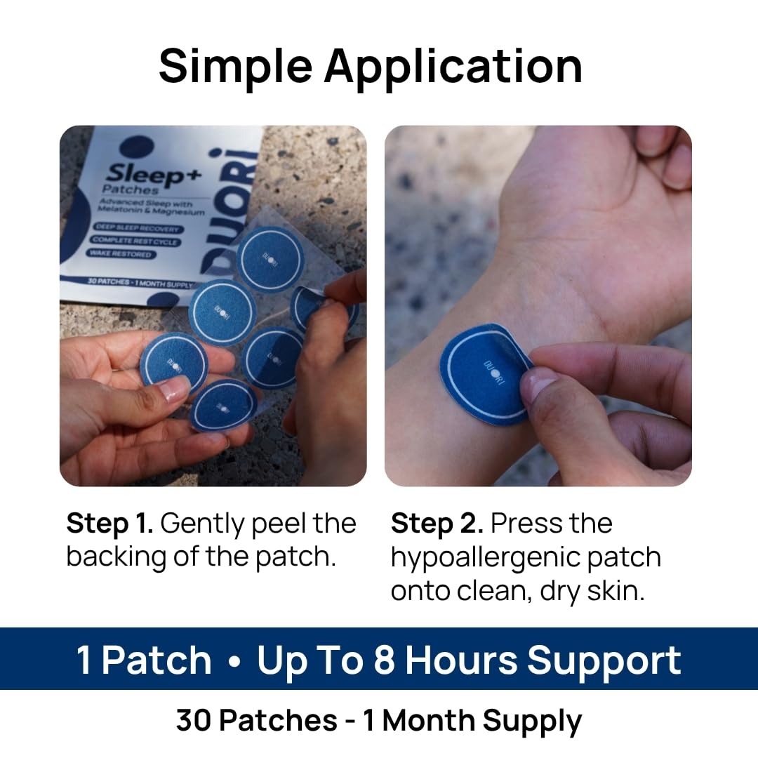 DUORI Sleep+ Patches in hand for application