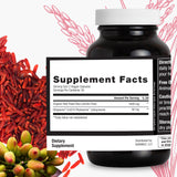 Durable CoQ10 Extra-Strength Red Yeast Rice 1600mg capsules in hand