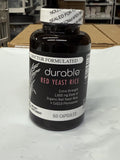 Durable CoQ10 Extra-Strength Red Yeast Rice 1600mg capsules opened