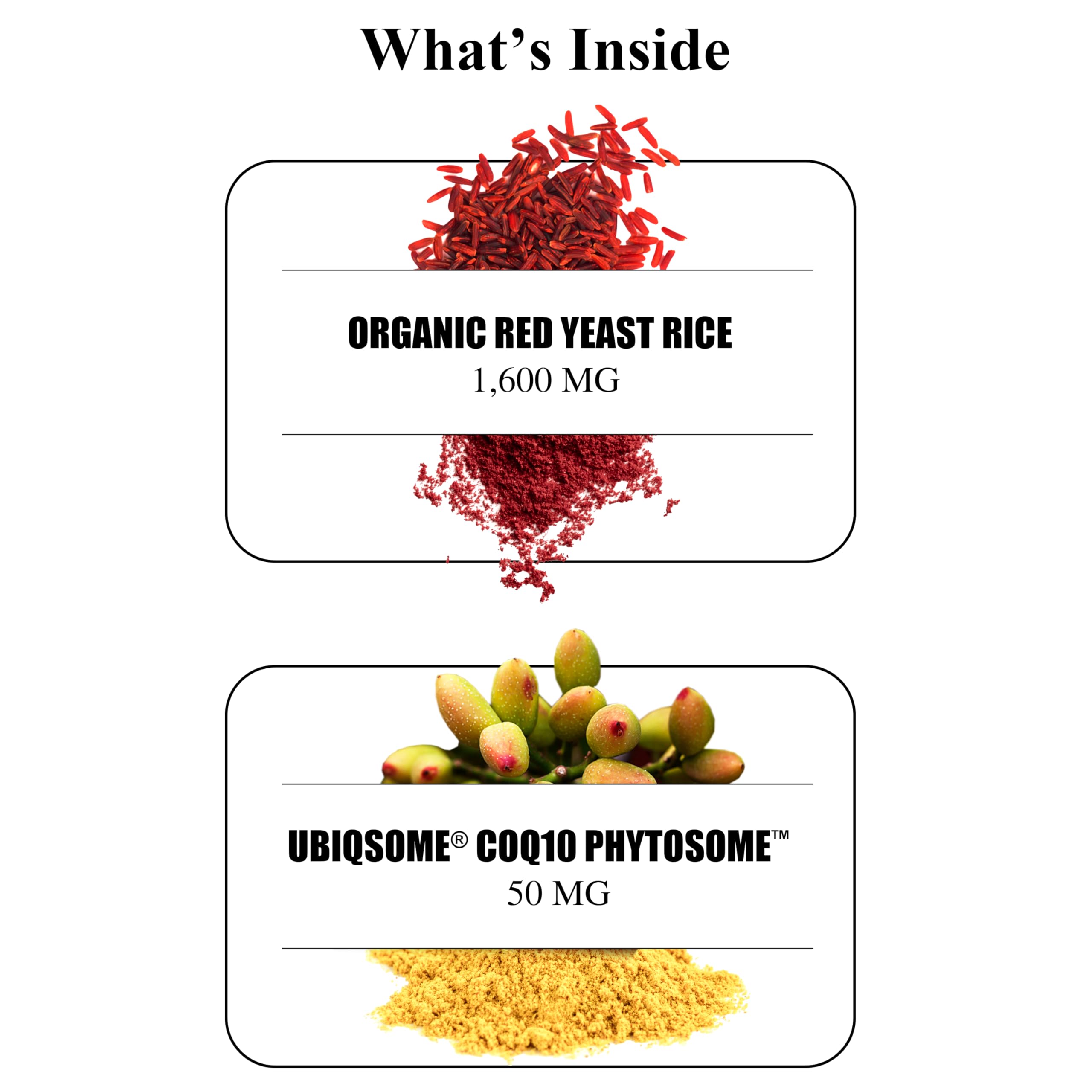 Durable CoQ10 Extra-Strength Red Yeast Rice 1600mg capsules with packaging