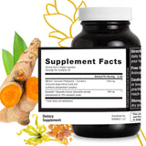 Durable Turmeric Supplement capsules in a hand