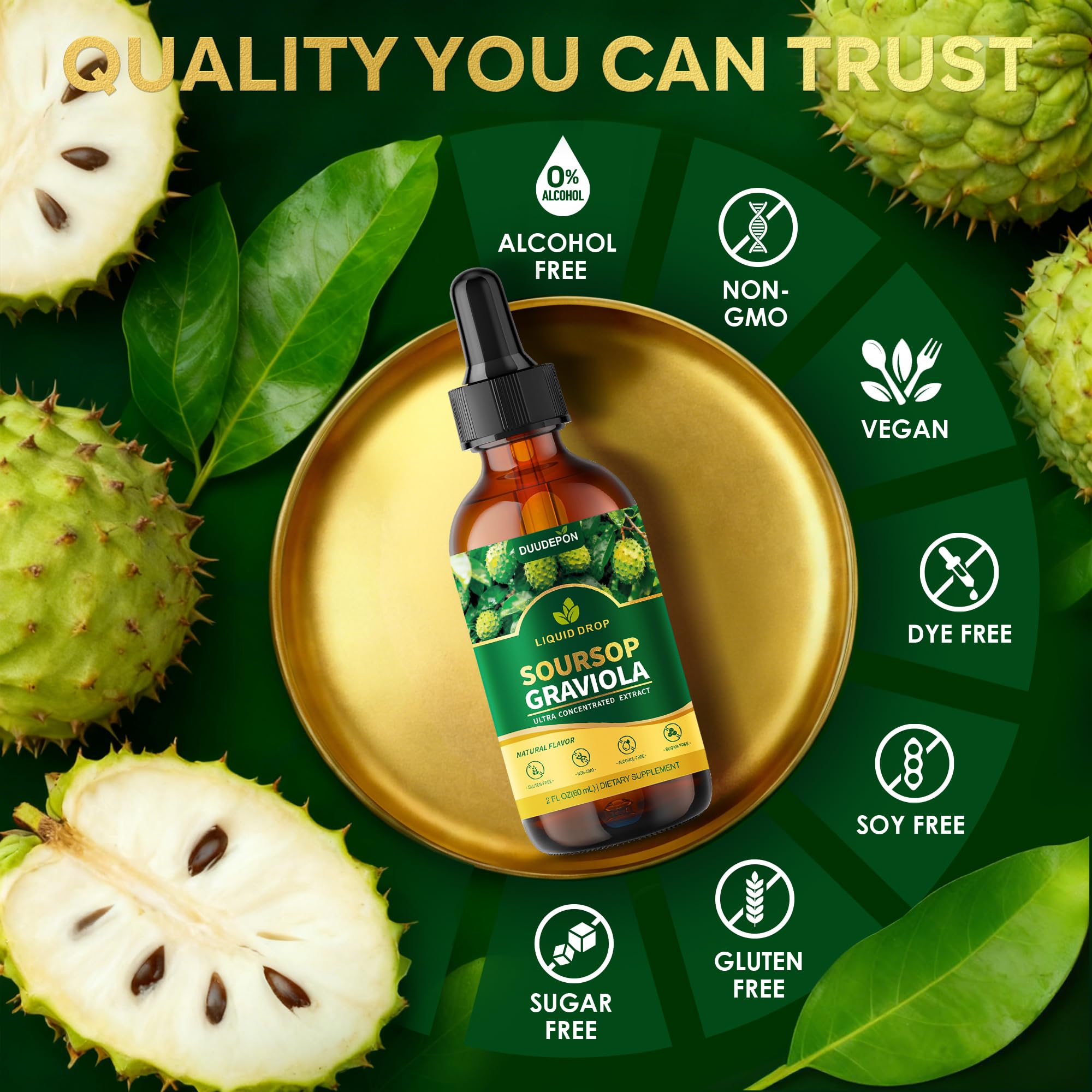 DUUDEPON Soursop Bitters Liquid 60ml with measuring spoon