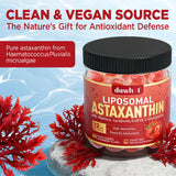 duwhot Astaxanthin Gummies on a wooden table