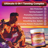 duwhot Astaxanthin Tanning Gummies in hand outdoors